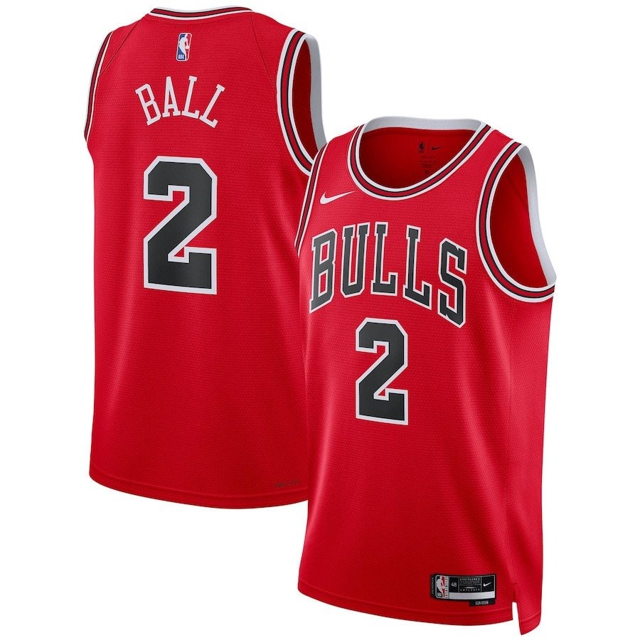 Lonzo Ball 2 Chicago Bulls Unisex Swingman Jersey Icon Edition Red