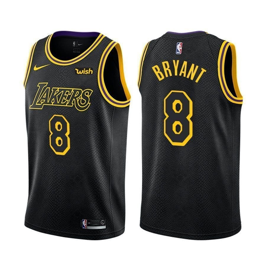 Kobe Bryant 8 Lakers City Edition Black Player Jersey - Male Sizes S-3XL