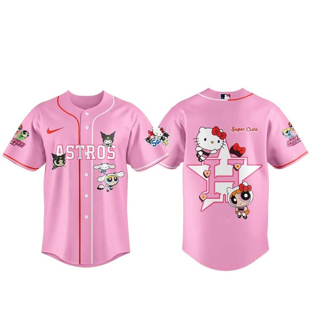 Houston Astros x Hello Kitty and Friends and The Powerpuff Girls 2026 Baseball Jersey
