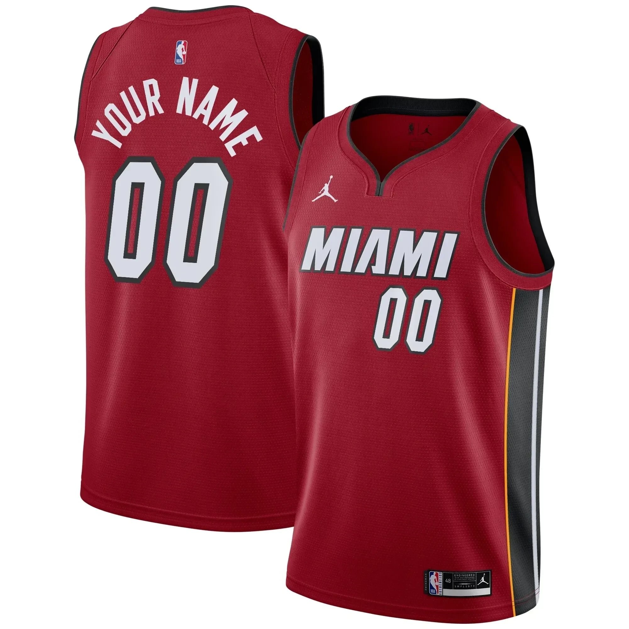 Miami Heat Swingman Custom Jersey Statement Edition Red Unisex