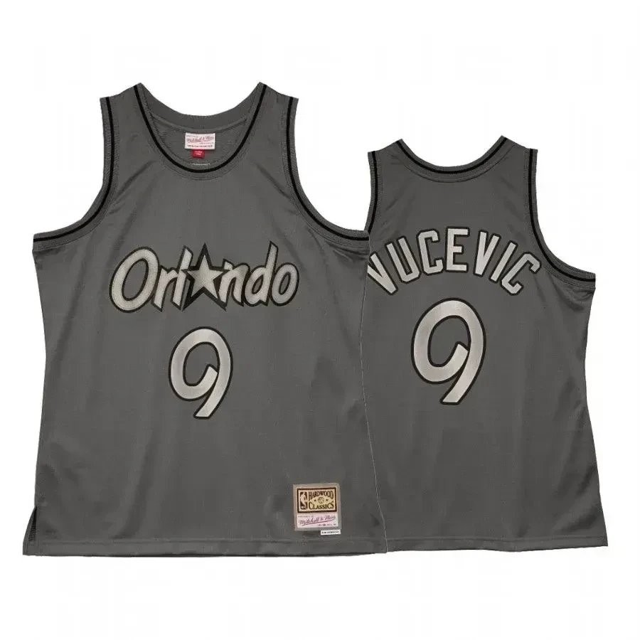 Men's Nikola Vucevic 9 Orlando Magic Metal Works Jersey Charcoal