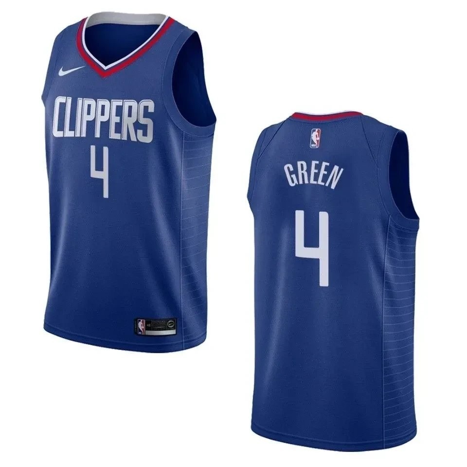 Men's Los Angeles Clippers Jamychal Green Icon Swingman Jersey Blue - Size S-3XL