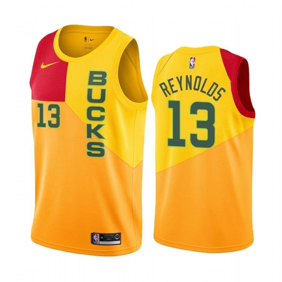 Milwaukee Bucks Cameron Reynolds 13 City Men's Jersey