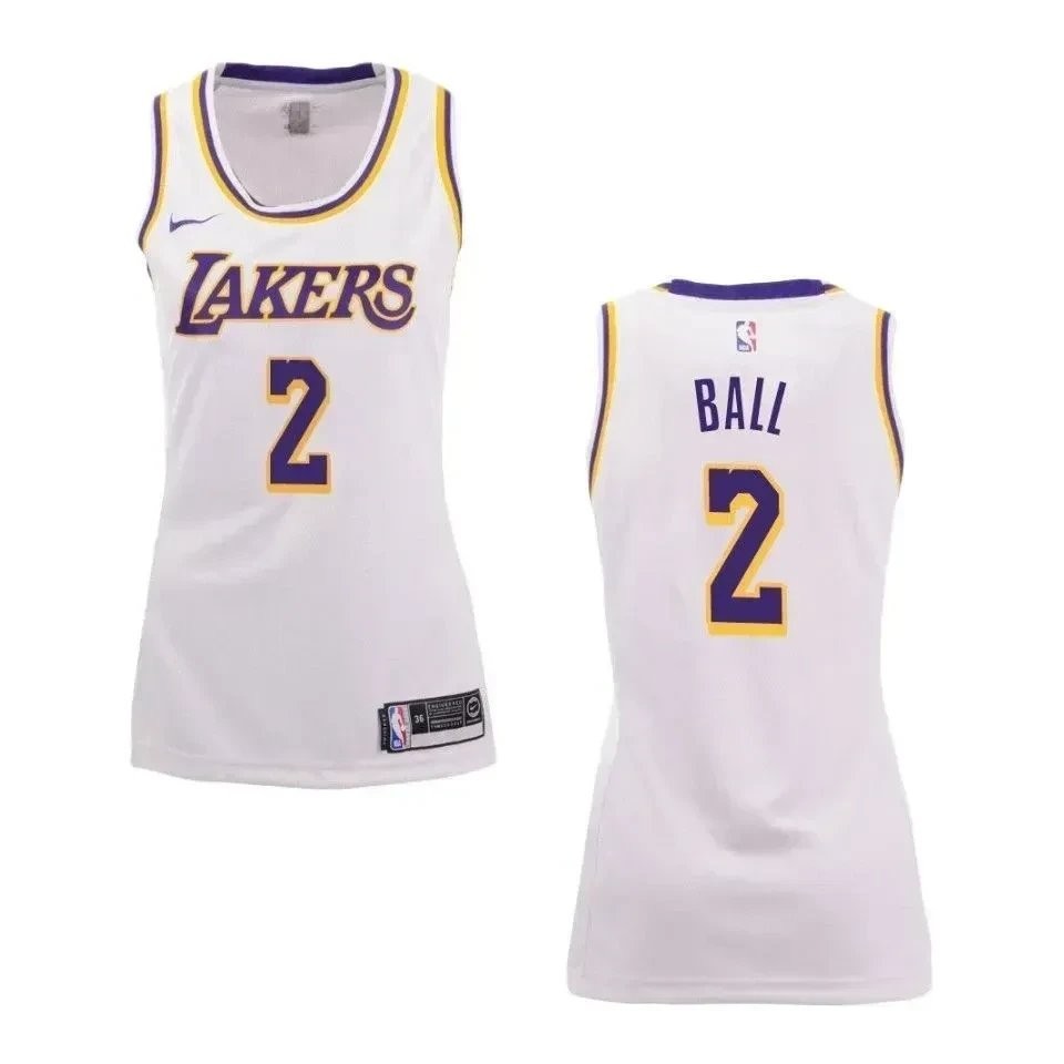 Women's Los Angeles Lakers Lonzo Ball Association Swingman Jersey White S-3XL