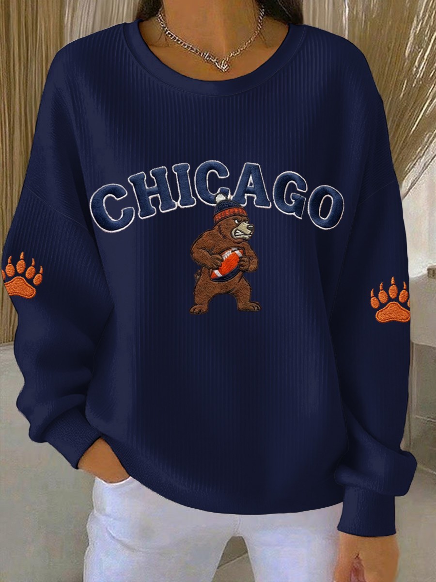 Musemora - Women's Chicago Bears Sweatshirt - Game Day Football