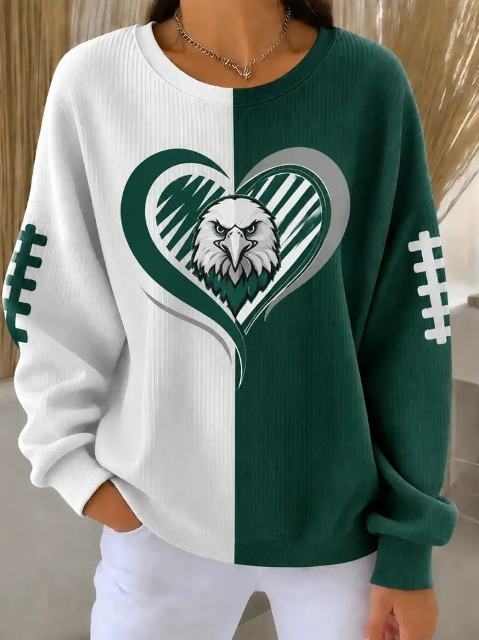 Musemora - Women's Philadelphia Eagles Sweatshirt - Game Day Football