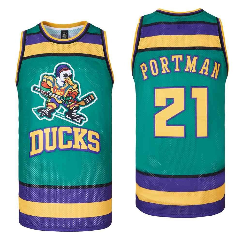 Portman 21 Mighty Ducks Swingman Jersey Green Multicolor Unisex Adult