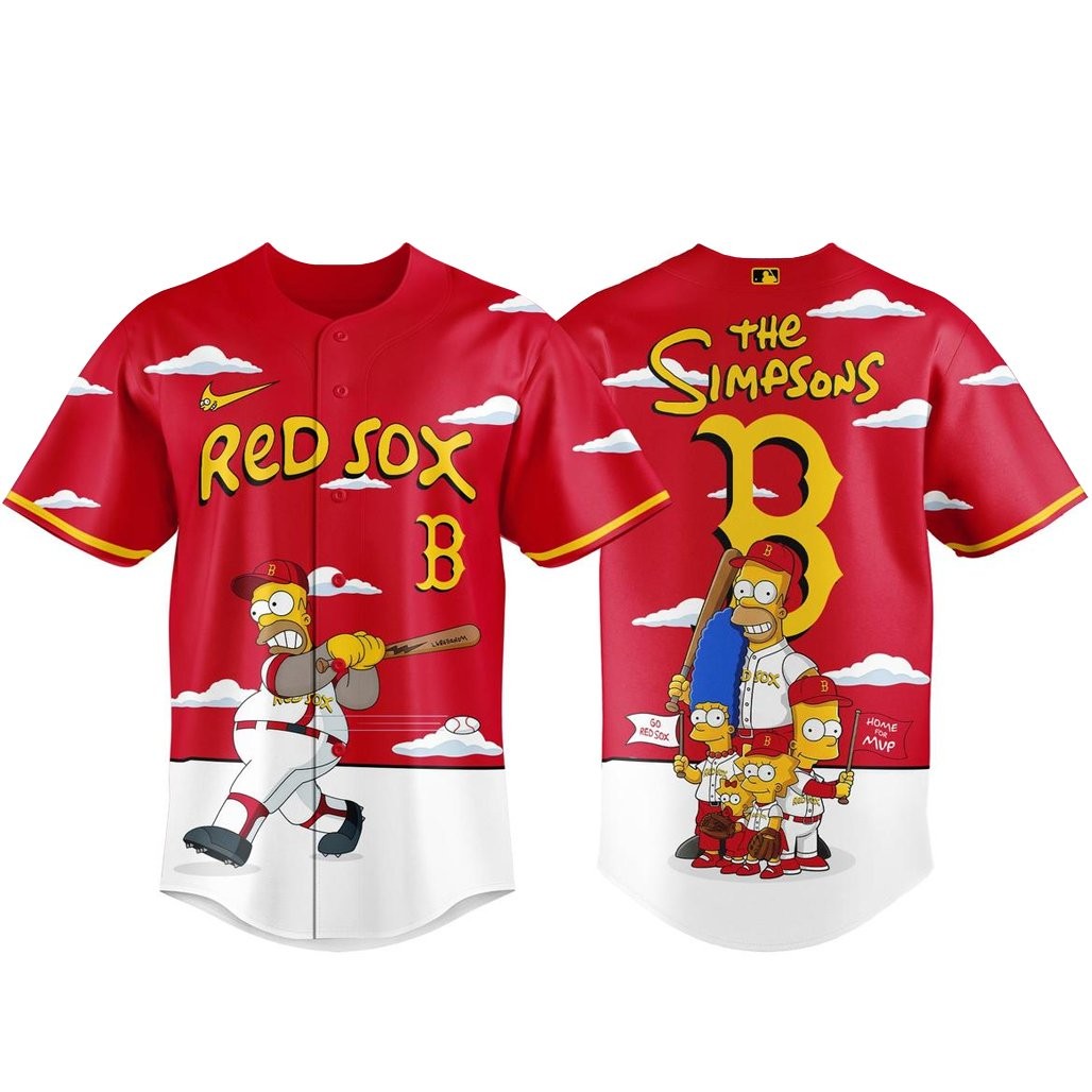 Boston Red Sox x The Simpsons 2026 Major Gameday Baseball Jersey