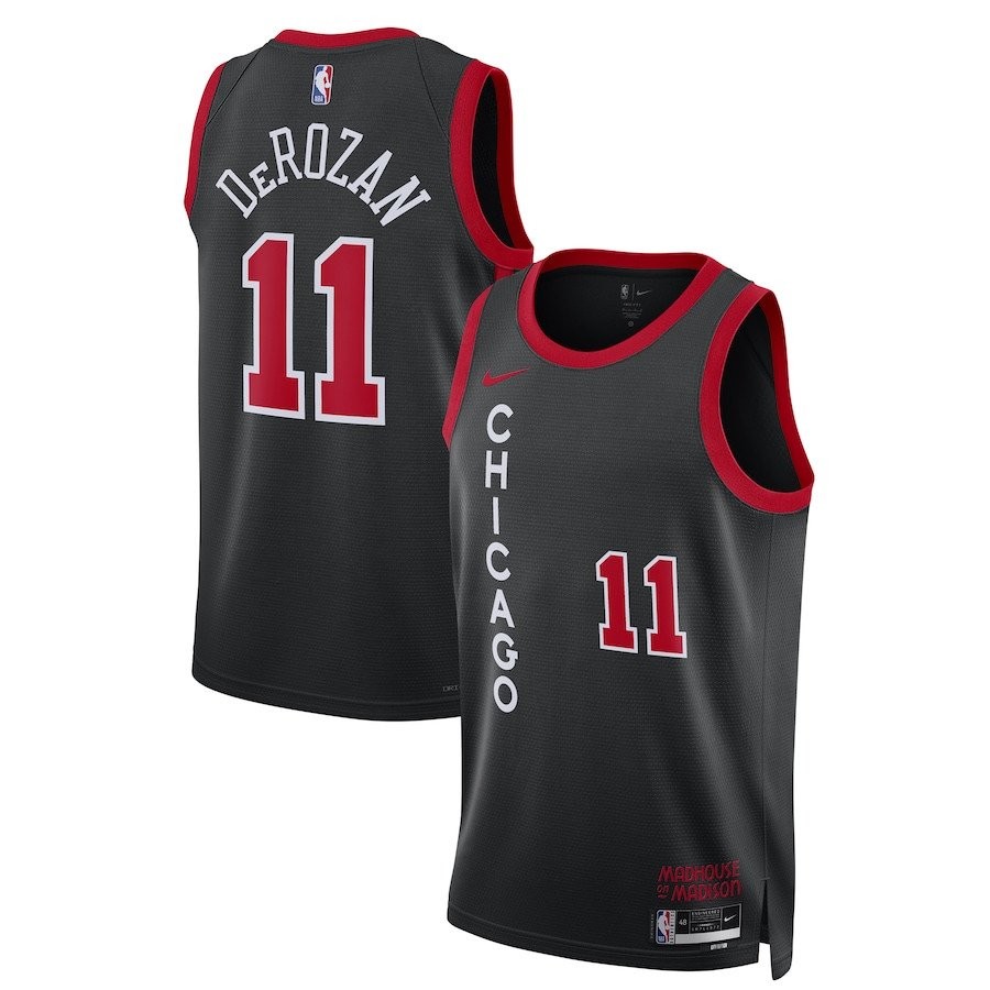 DeMar DeRozan 11 Chicago Bulls 2023/24 City Edition Swingman Jersey Unisex Black