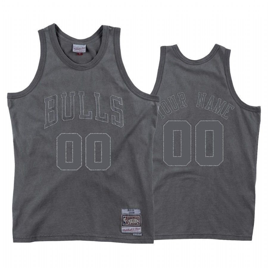 Men's Bulls Custom 00 Washed Out Multicolor Jersey - 100% Polyester, Sizes S-3XL