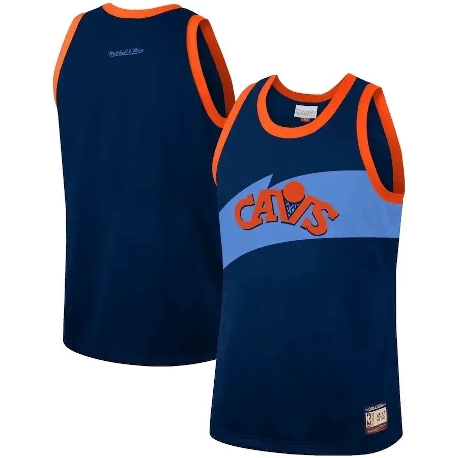 Cleveland Cavaliers Mitchell & Ness Hardwood Classics Team Heritage Fashion Jersey Blue Multicolor