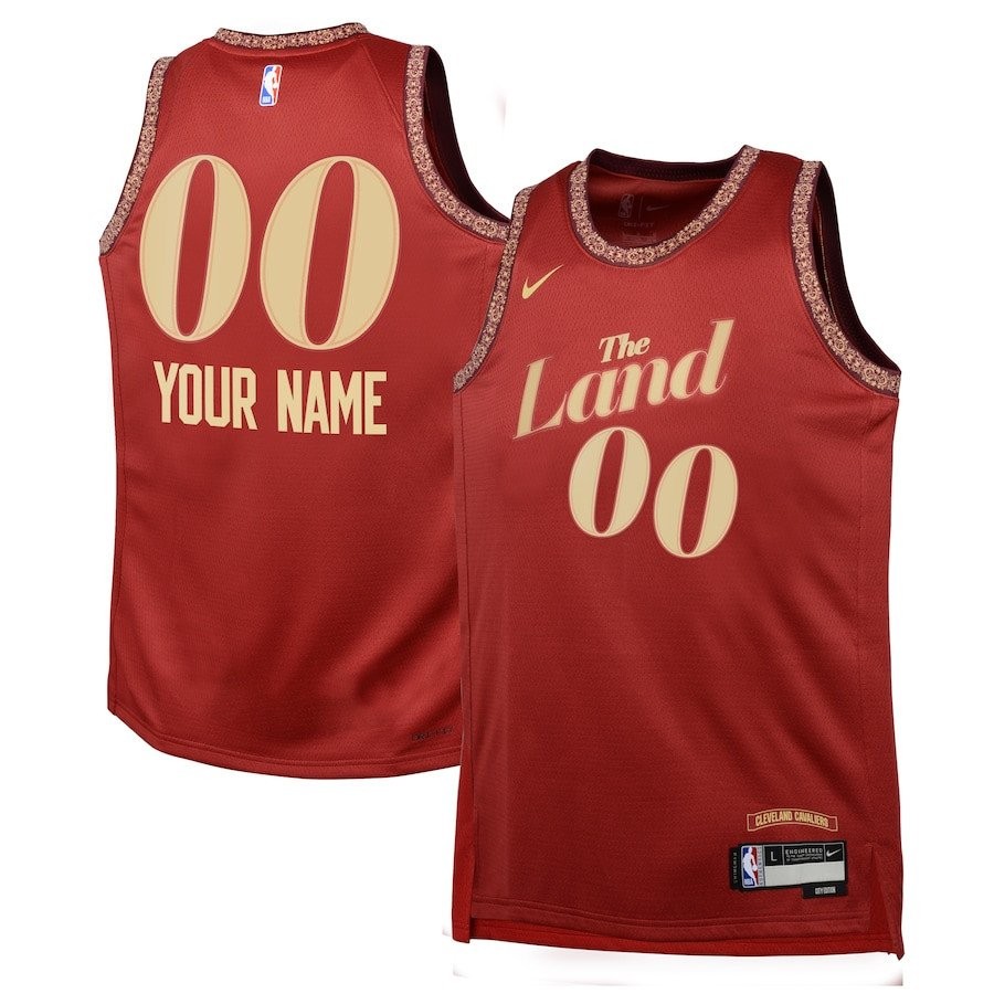 Cleveland Cavaliers 2023/24 City Edition Swingman Custom Youth Jersey - Wine Multicolor