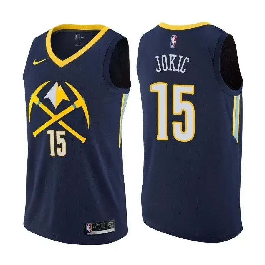 Nuggets Nikola Jokic 15 City Edition Navy Jersey Unisex Adult Sizes S-3XL