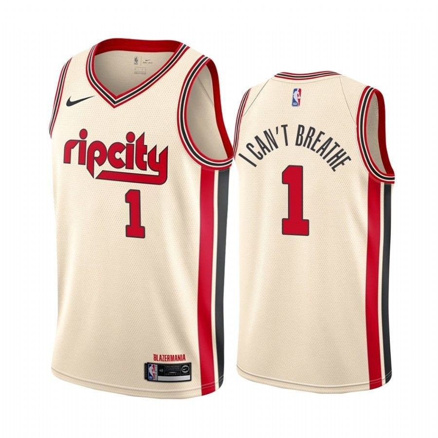 Anfernee Simons I Can't Breathe Portland Trail Blazers City Edition Basketball Jersey Unisex