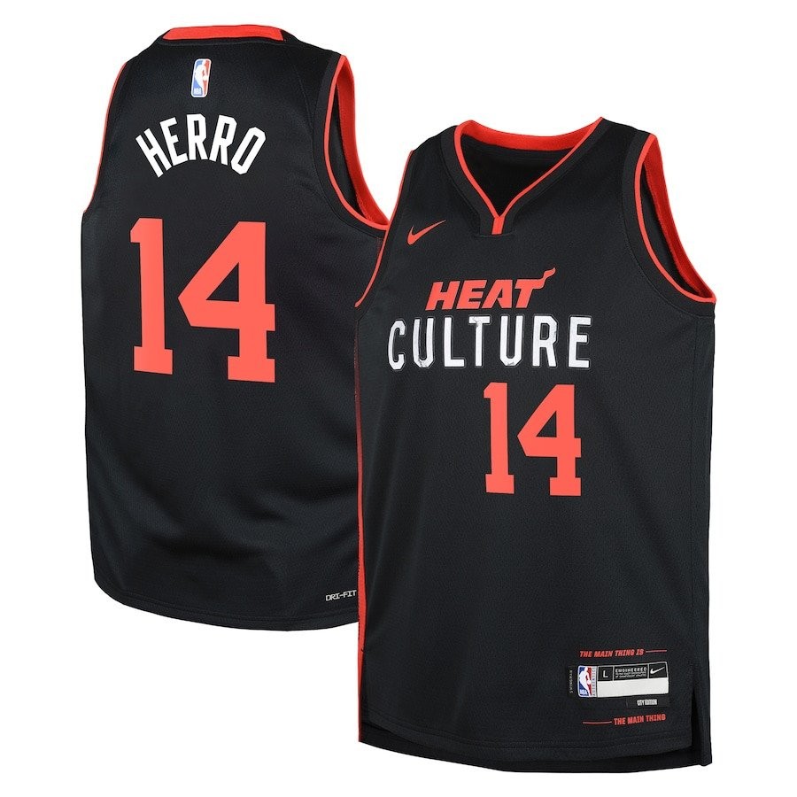 Tyler Herro 14 Miami Heat 2023/24 City Edition Swingman Youth Jersey Black
