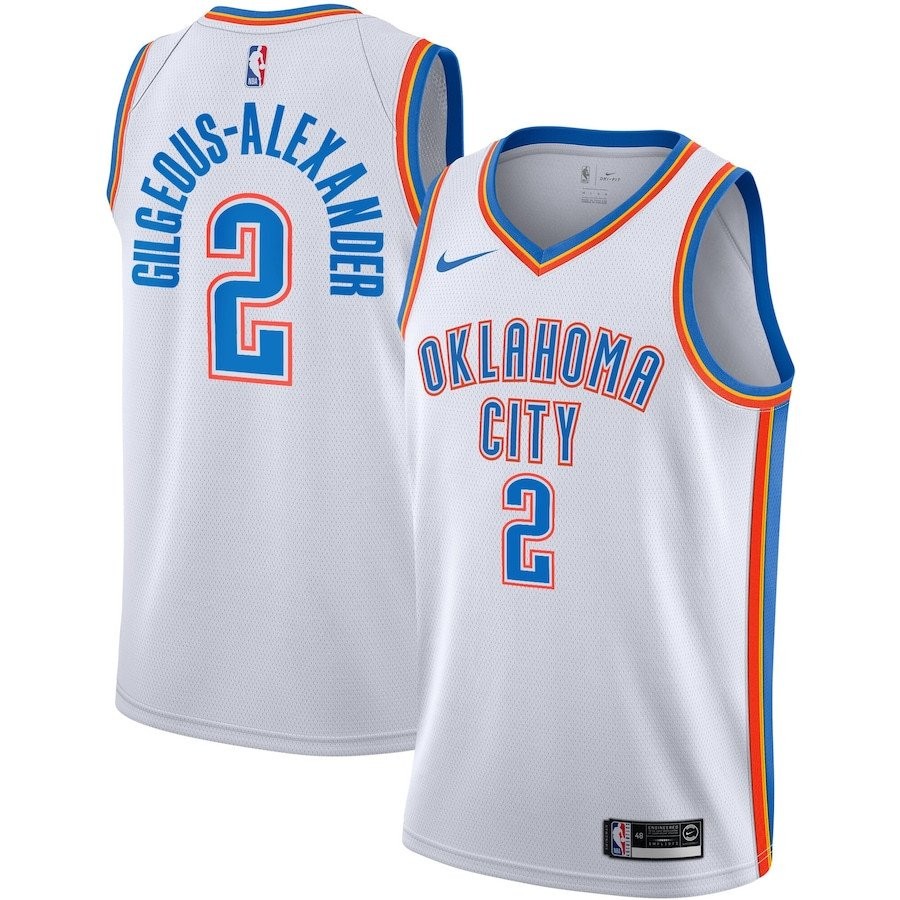 Shai Gilgeous-Alexander 2 Oklahoma City Thunder Unisex Swingman Jersey Association Edition White