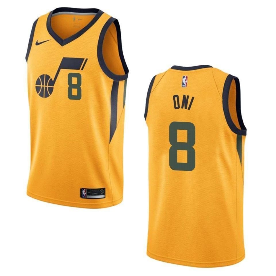 Men's Utah Jazz 8 Miye Oni Statement Swingman Jersey - Gold