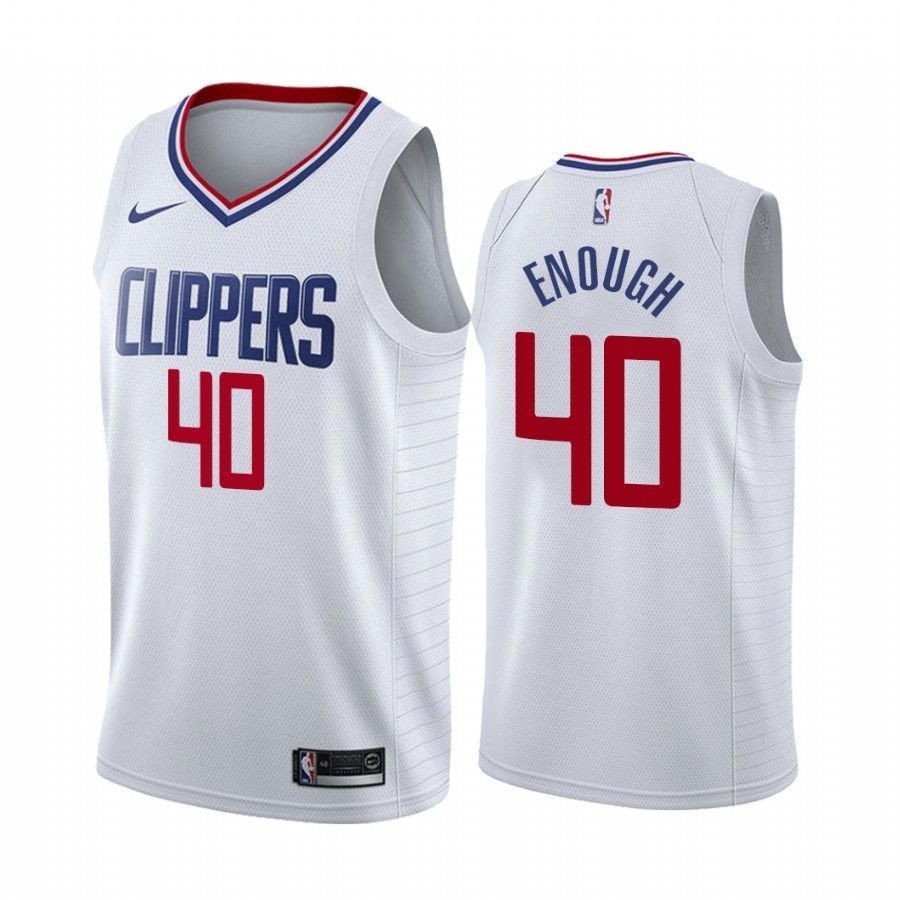 Men's Ivica Zubac Enough Clippers Association Jersey Multicolor S-3XL