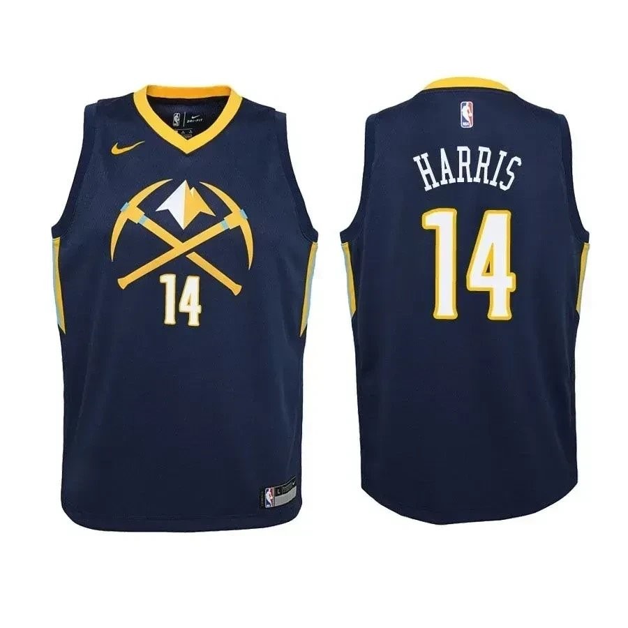 Youth Nuggets Gary Harris 14 City Edition Navy Jersey - Unisex Basketball Jersey