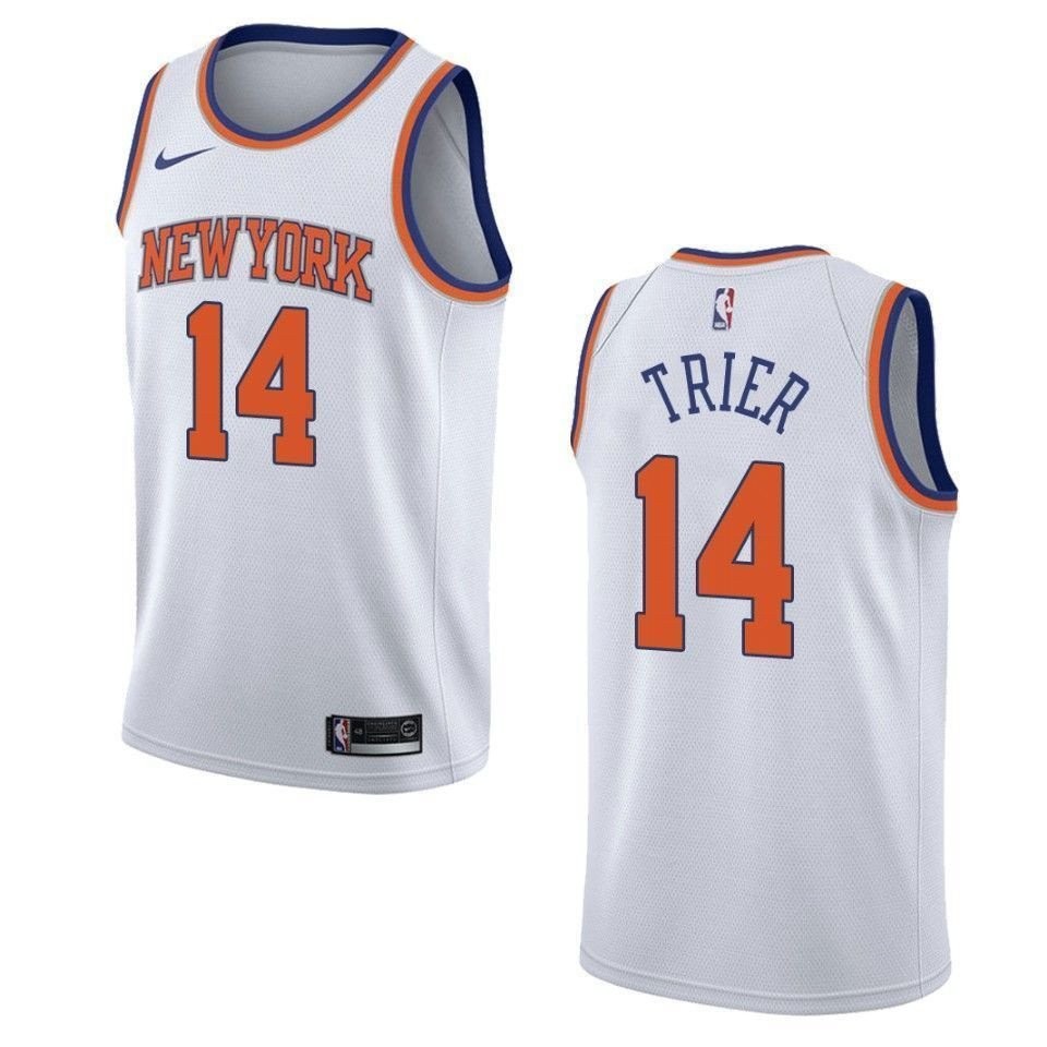 Men's New York Knicks Allonzo Trier #14 Association Swingman Jersey White