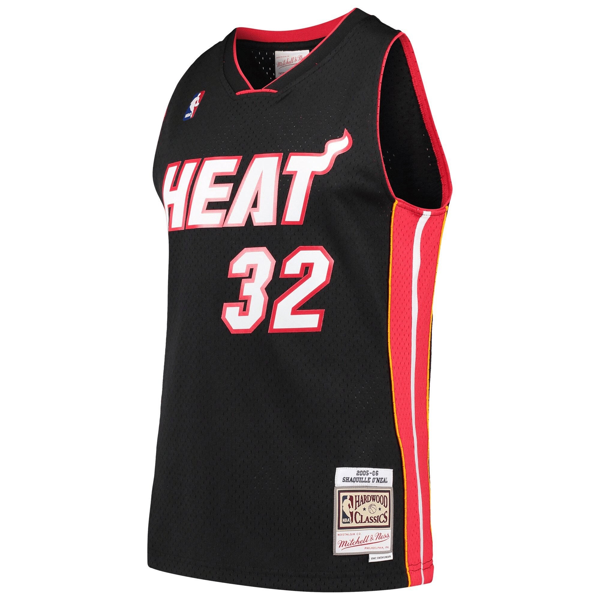 Shaquille O'Neal Miami Heat Mitchell & Ness Hardwood Classics Swingman Jersey - Black Jersey - Image 2