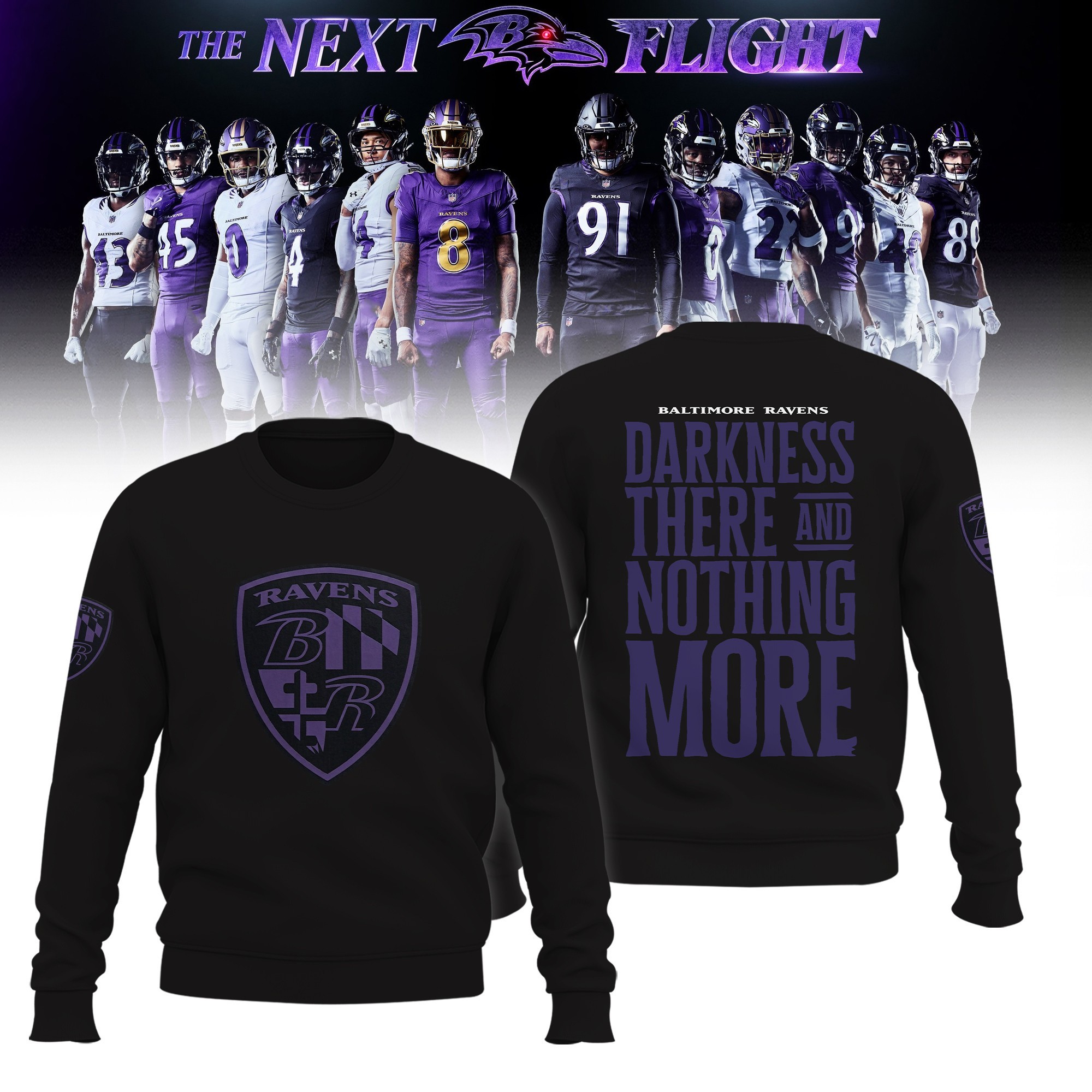 Musemora - Unisex Baltimore Ravens Sweatshirt - Game Day Football