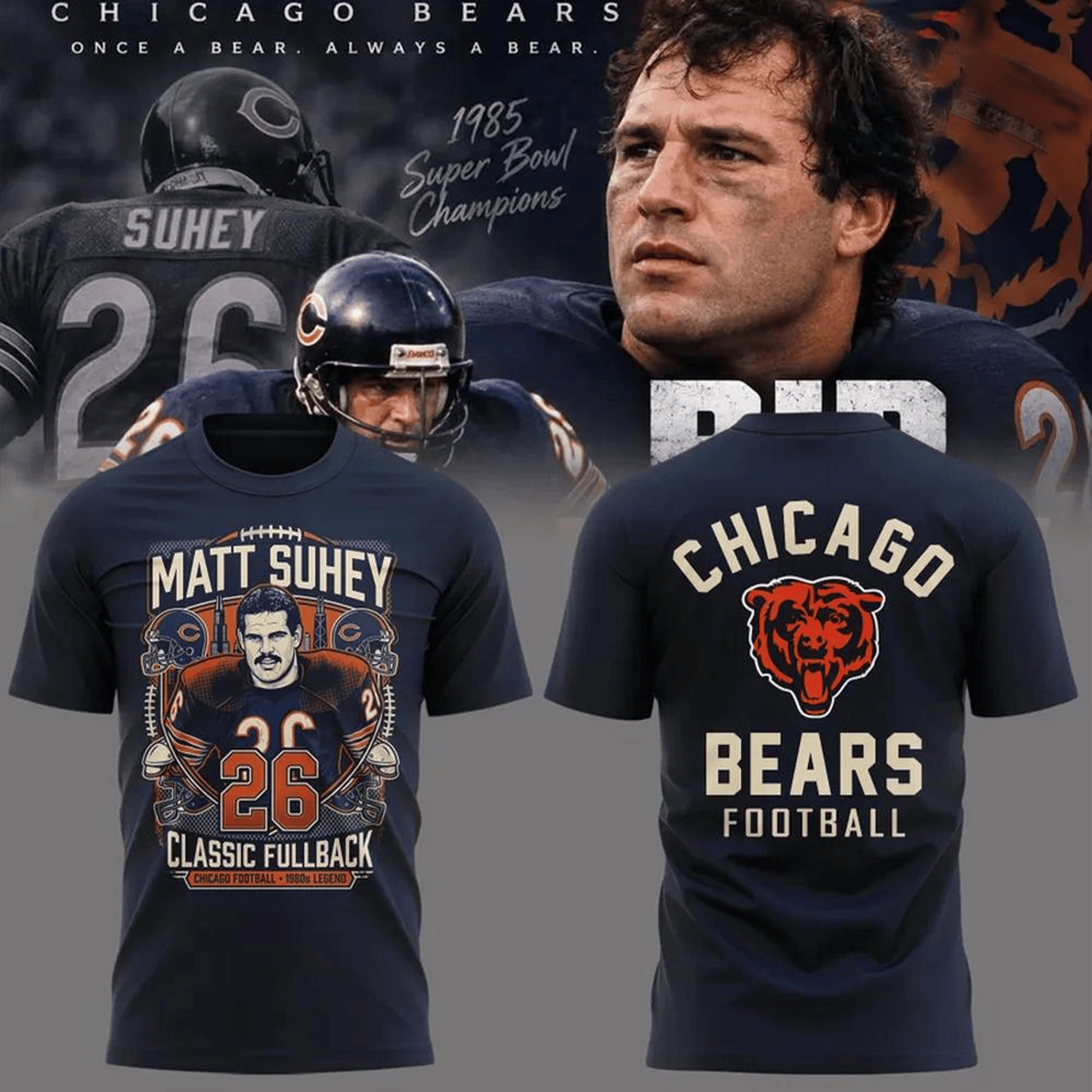 Musemora - Unisex Chicago Bears T-Shirt - Football