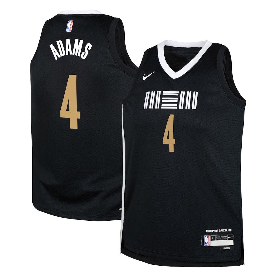 Steven Adams 4 Memphis Grizzlies 2023/24 City Edition Swingman Youth Jersey Black