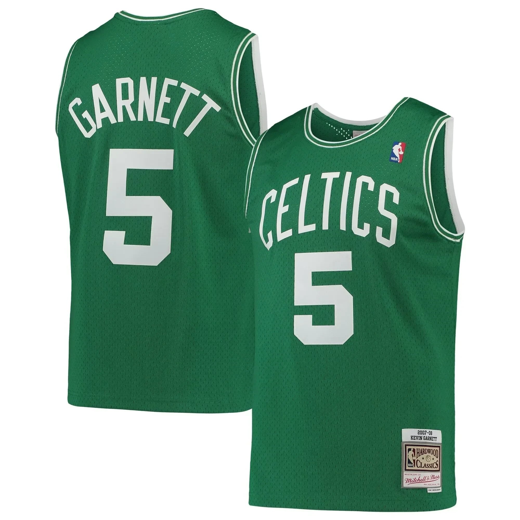Kevin Garnett Boston Celtics Mitchell Ness Hardwood Classics 2007-08 Swingman Jersey - Kelly Green - Image 4