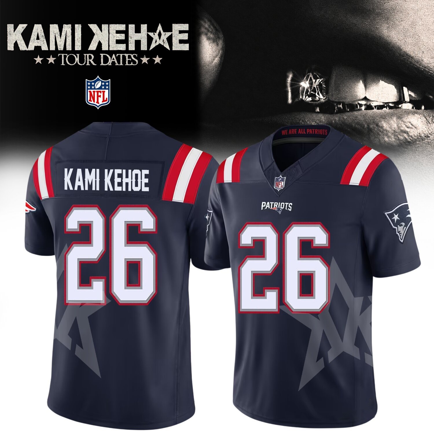 Musemora - Unisex New England Patriots Jersey - Game Day Football