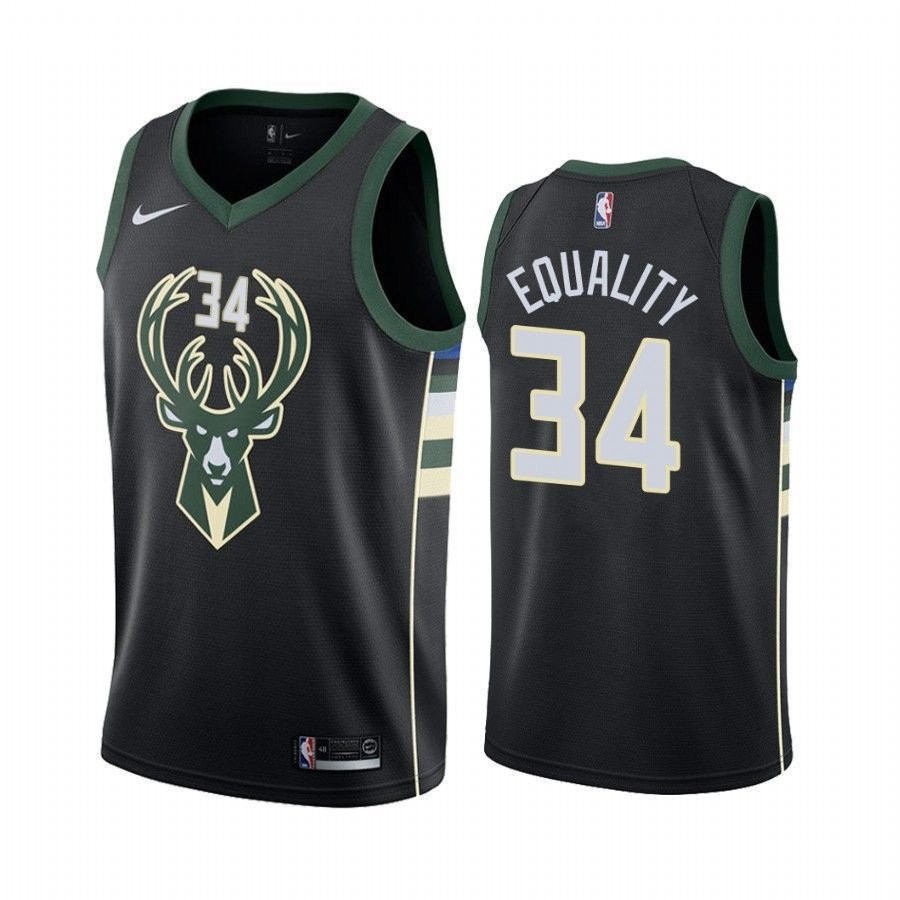 Men's Giannis Antetokounmpo Equality Bucks State Jersey Multicolor S-3XL