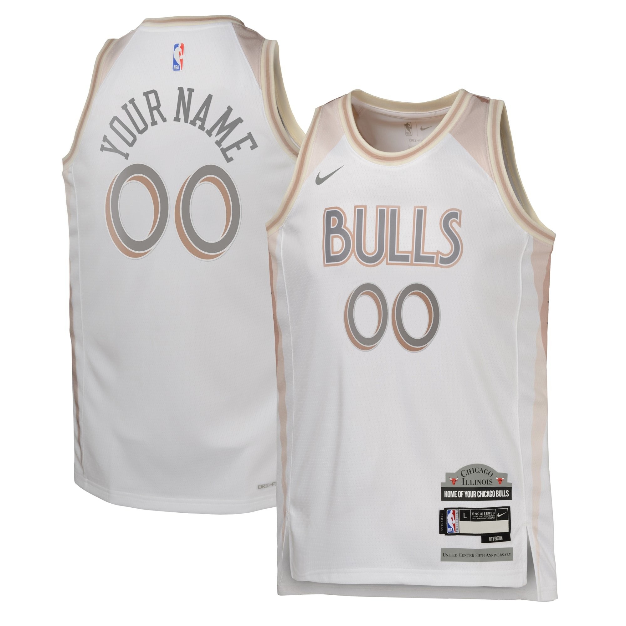 Chicago Bulls City Edition Swingman Jersey 2024 Custom Youth Multicolor Sizes S-3XL