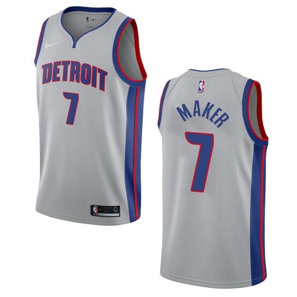 Men's Detroit Pistons Thon Maker #7 Statement Swingman Jersey Gray