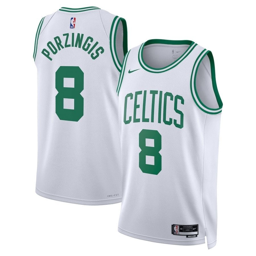 Kristaps Porzingis 8 Boston Celtics Unisex Swingman Jersey Association Edition White