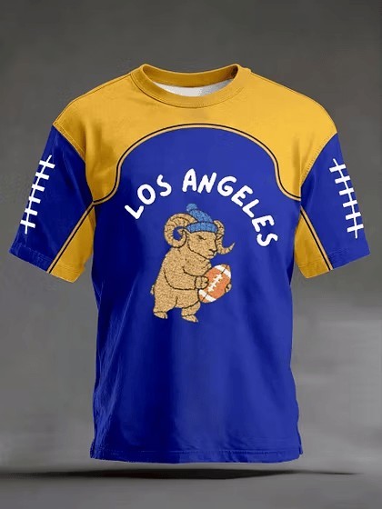 Musemora - Unisex Los Angeles Rams T-Shirt - Game Day Football
