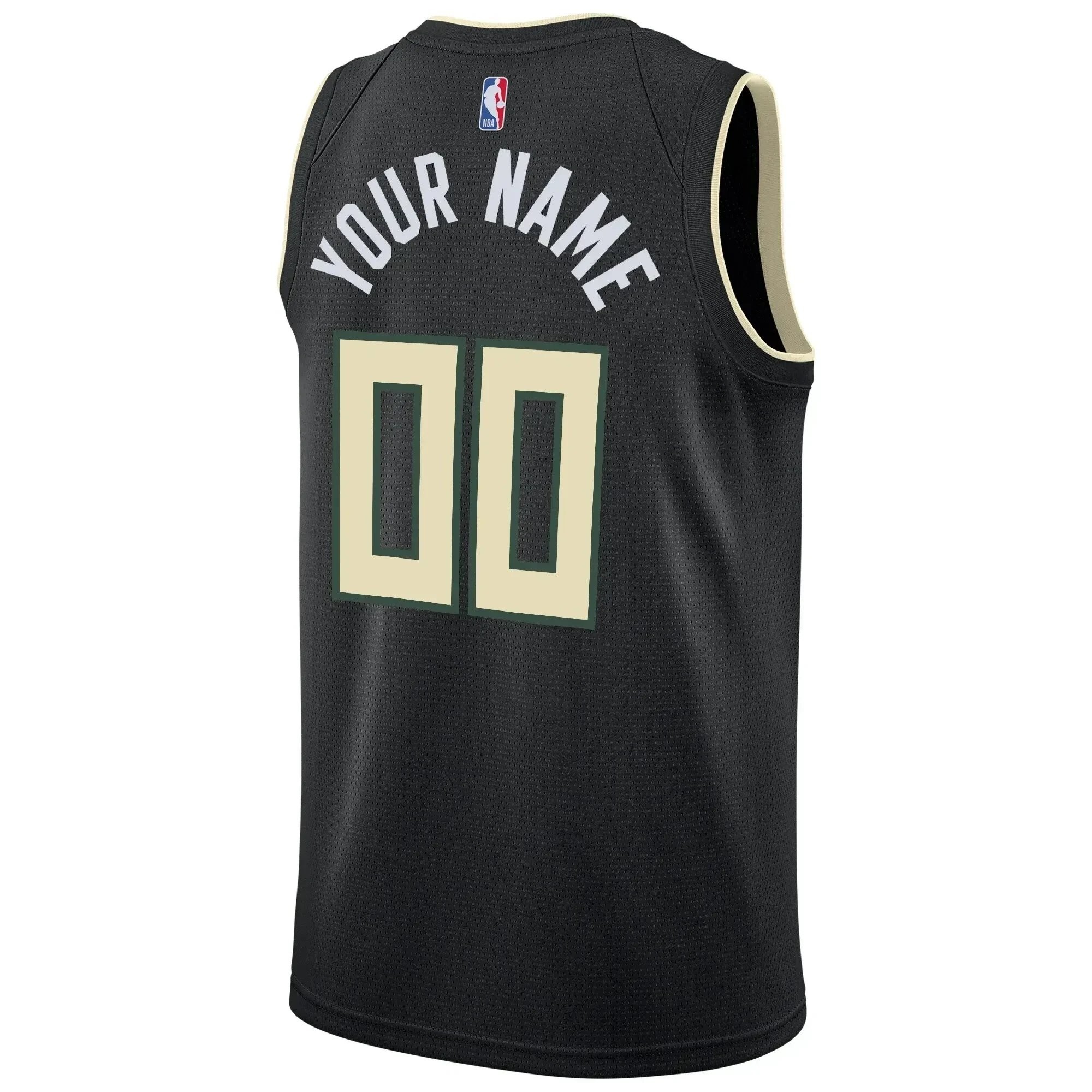 Milwaukee Bucks Swingman Custom Jersey - Statement Edition - Black - Image 3