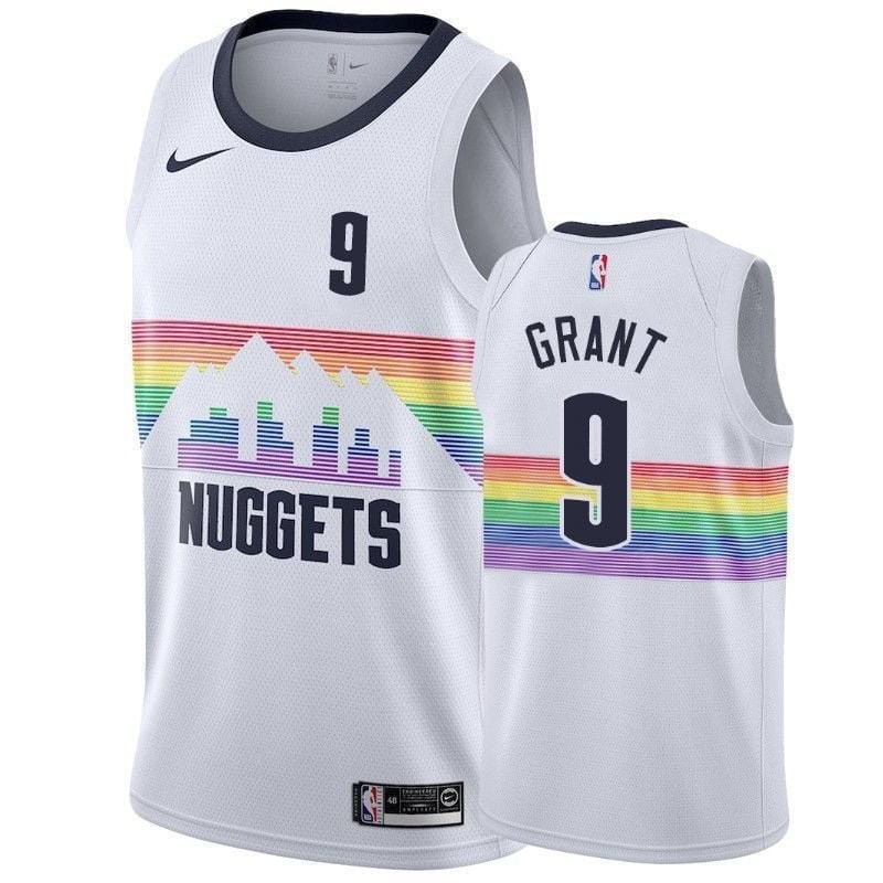 Denver Nuggets Jerami Grant #9 City Edition Men's Basketball Jersey Multicolor
