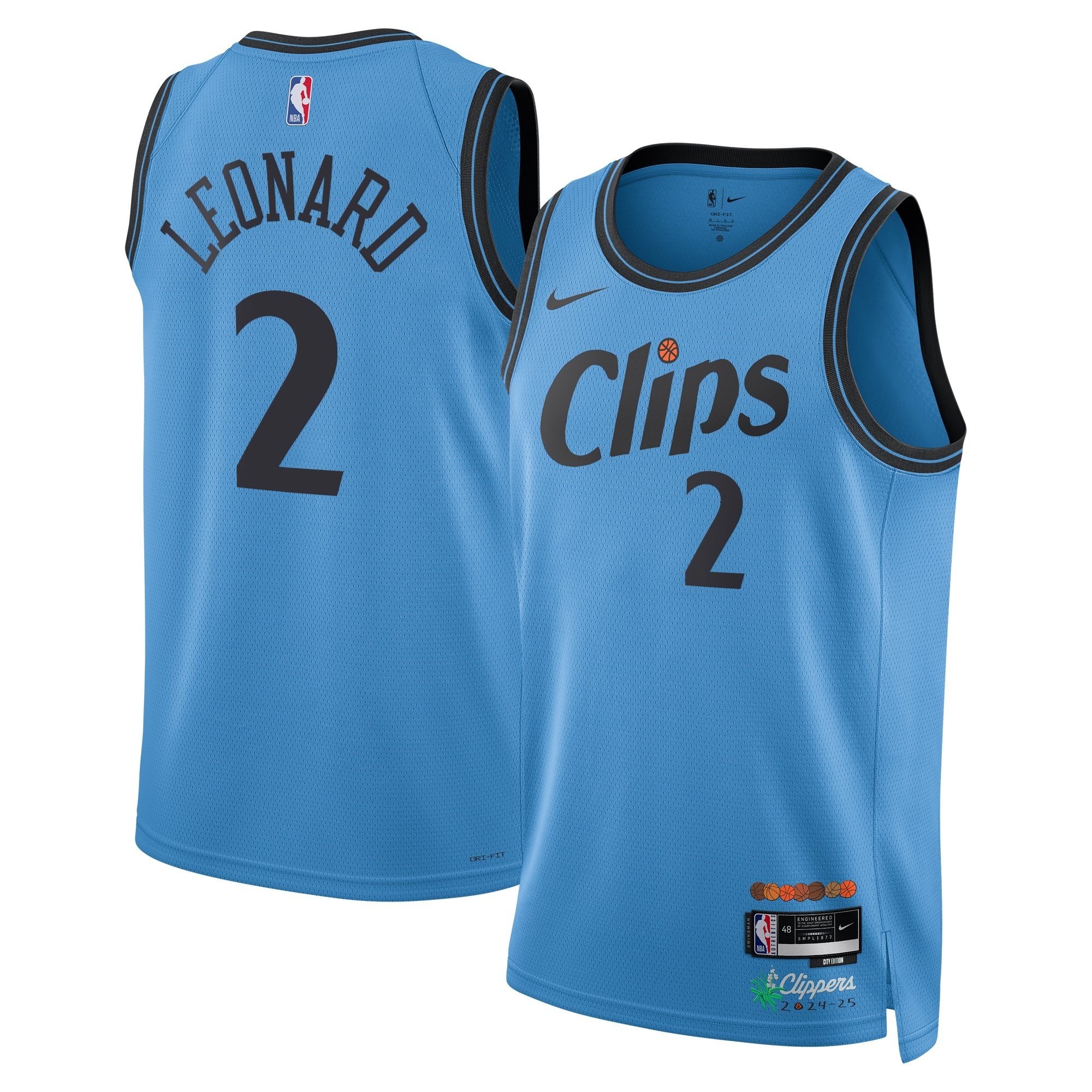 LA Clippers City Edition Swingman Jersey 2024 Blue Kawhi Leonard Unisex