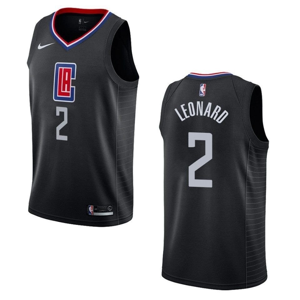 Men's Los Angeles Clippers 2 Kawhi Leonard Statement Swingman Jersey - Black