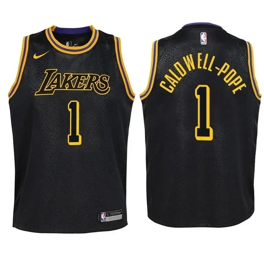 Youth Lakers Kentavious Caldwell-Pope #1 City Edition Black Jersey