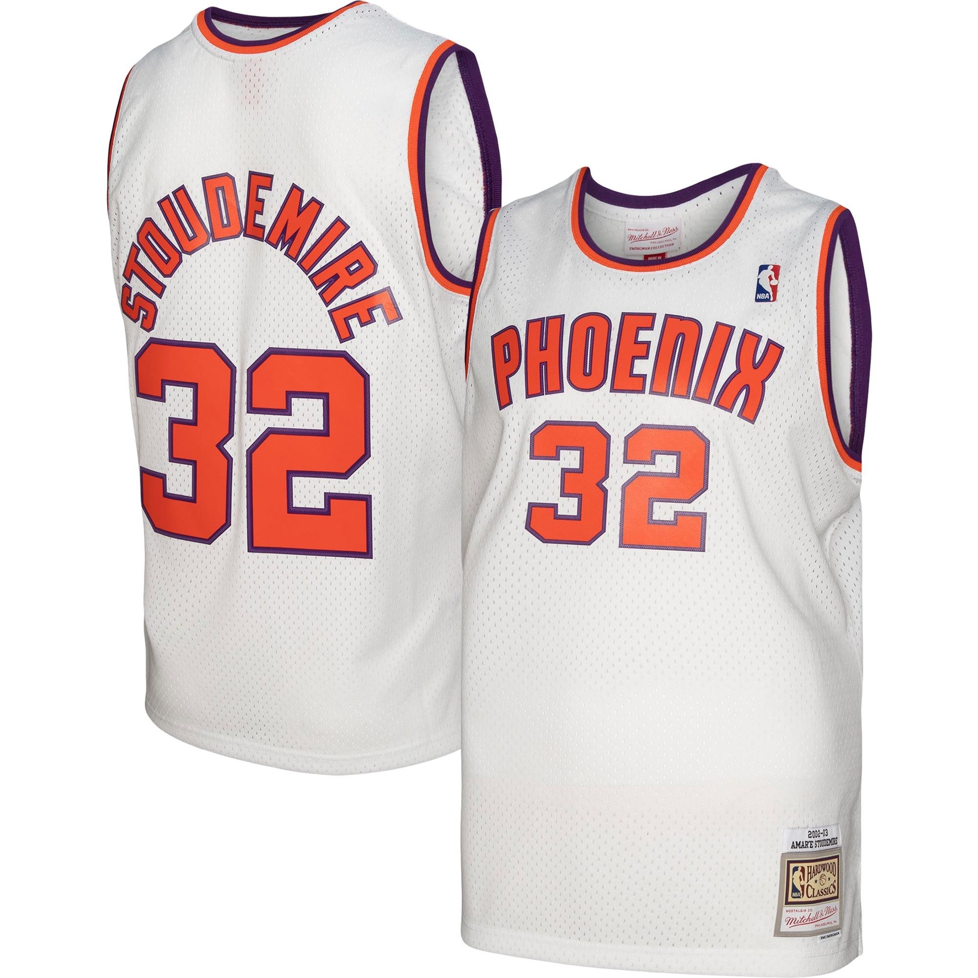 Men's Mitchell & Ness Amar'e Stoudemire White Phoenix Suns 2002/03 Hardwood Classics Swingman Jersey