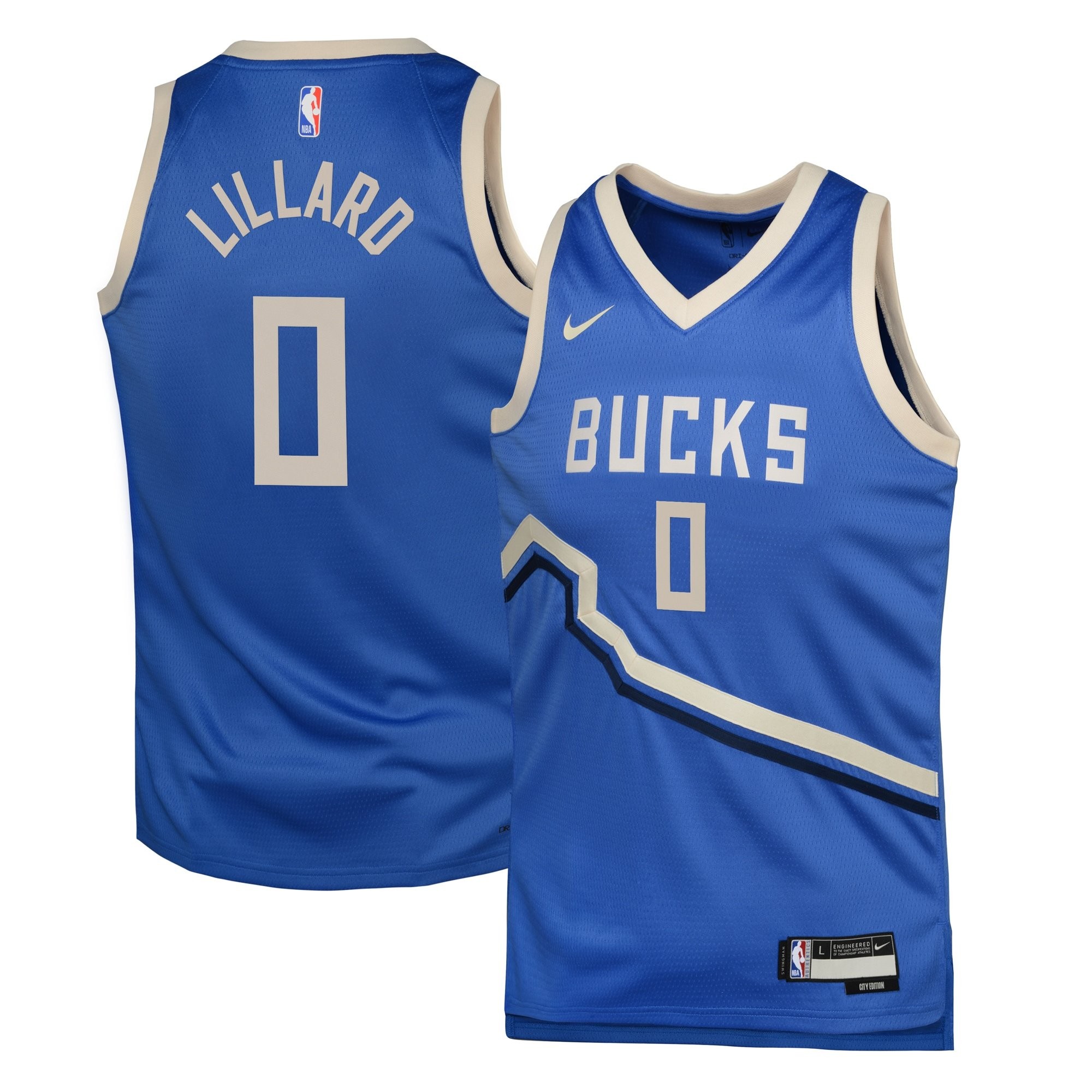Milwaukee Bucks City Edition Swingman Jersey 2024 Royal Damian Lillard Youth S-3XL