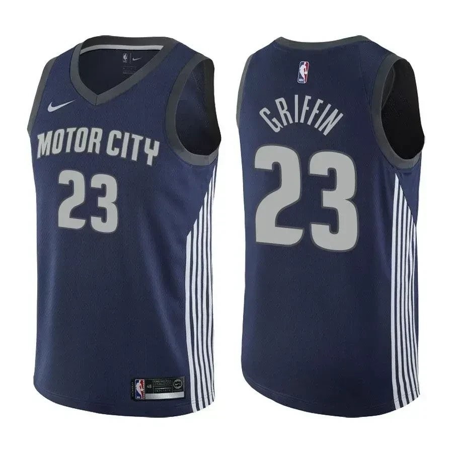 Blake Griffin 23 Pistons City Edition Swingman Navy Jersey Unisex Adult Sizes S-3XL