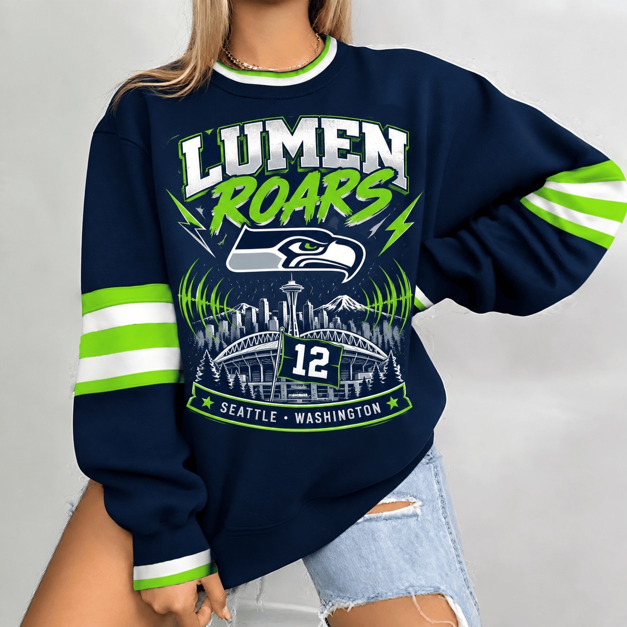 Musemora - Unisex Seattle Seahawks Sweatshirt - Fan Gear