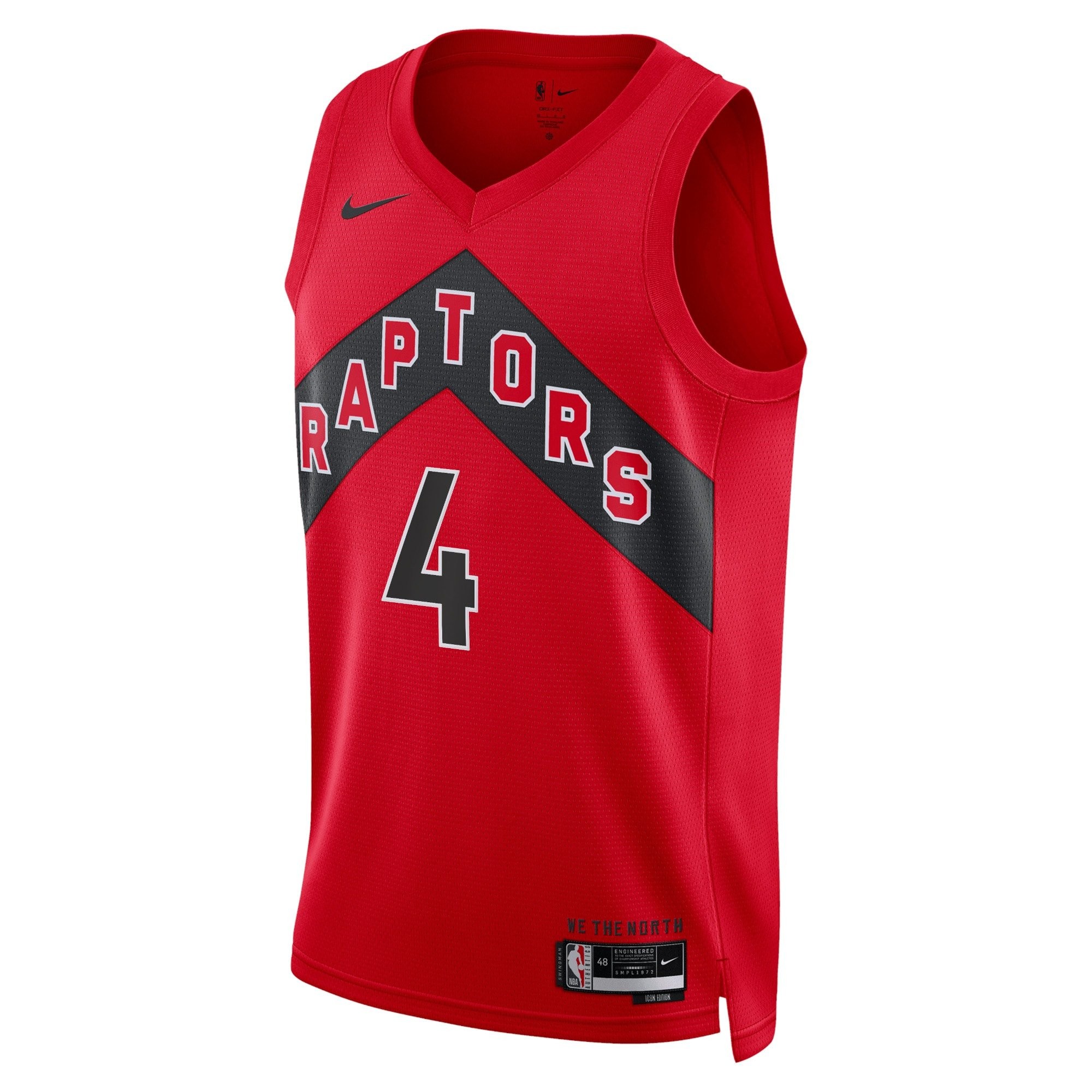 Toronto Raptors Icon Edition Swingman Jersey Red Scottie Barnes Unisex