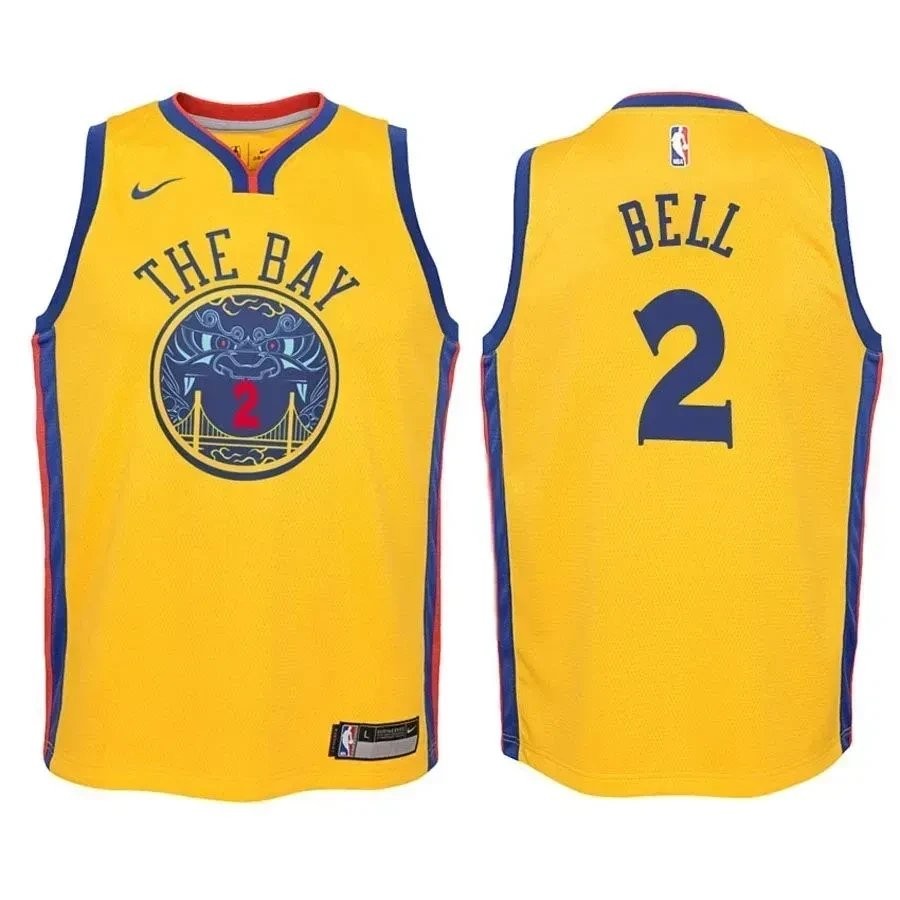 Youth Warriors Jordan Bell 2 City Edition Gold Jersey - Unisex Multicolor