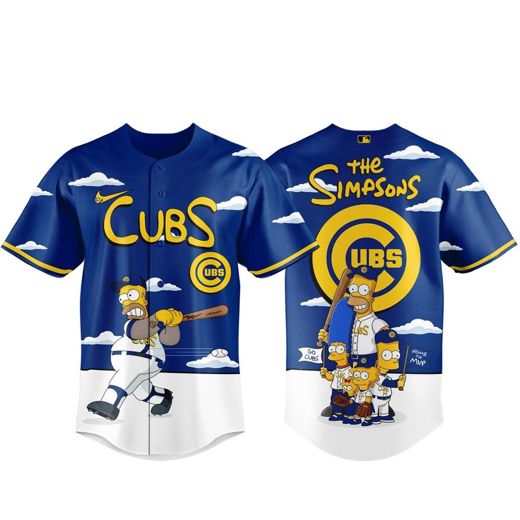 Chicago Cubs x The Simpsons 2026 Major Gameday Baseball Jersey