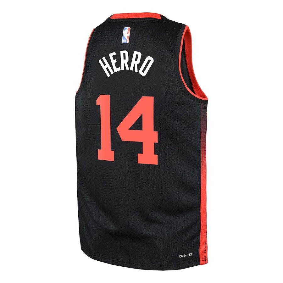 Tyler Herro 14 Miami Heat 2023/24 City Edition Swingman Youth Jersey Black - Image 3