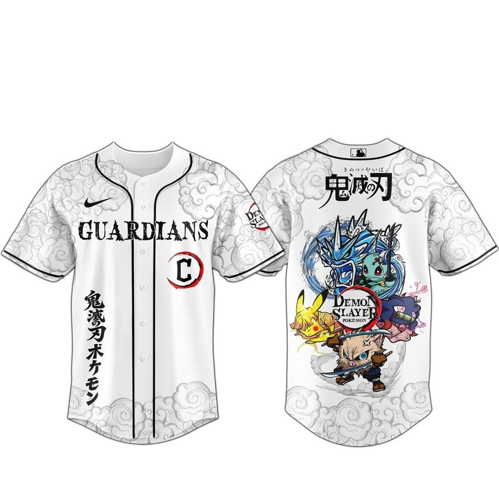 Cleveland Guardians x Demon Slayer and Pokemon 2026 Baseball Jersey