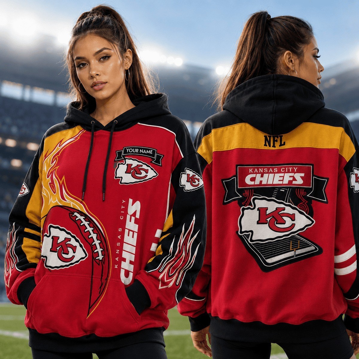Musemora - Unisex Kansas City Chiefs Hoodie - Game Day Football